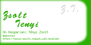 zsolt tenyi business card